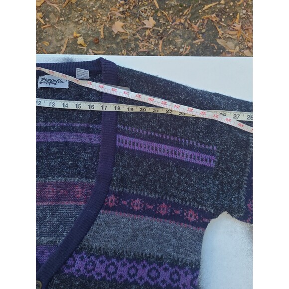Vtg Zeppelin Button up Cardigan Sweater - Picture 8 of 9